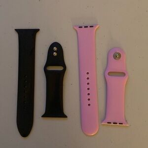 Silicon Apple Watch Replacement Bands 38-40mm Black & Pink